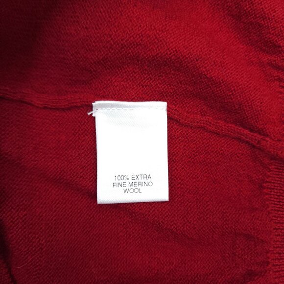 Turnbury Extra Fine Merino Wool Red Sleeveless V-Neck Sweater Vest Men Size L - Picture 5 of 9